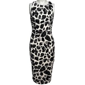 black and white bodycon midi dress Black & White Tank Top Midi Dress  STYLED BY ALX COUTURE